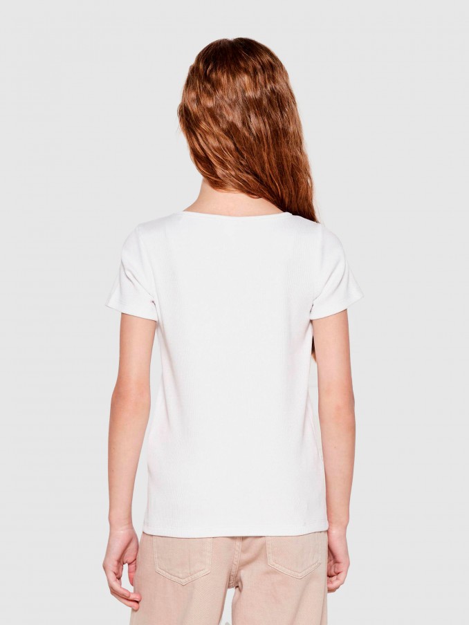 T-Shirt Girl White Guess