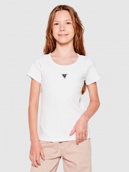 T-Shirt Girl White Guess