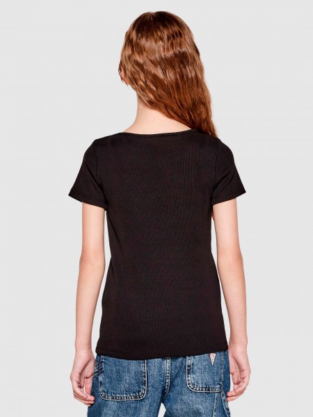 T-Shirt Girl Black Guess
