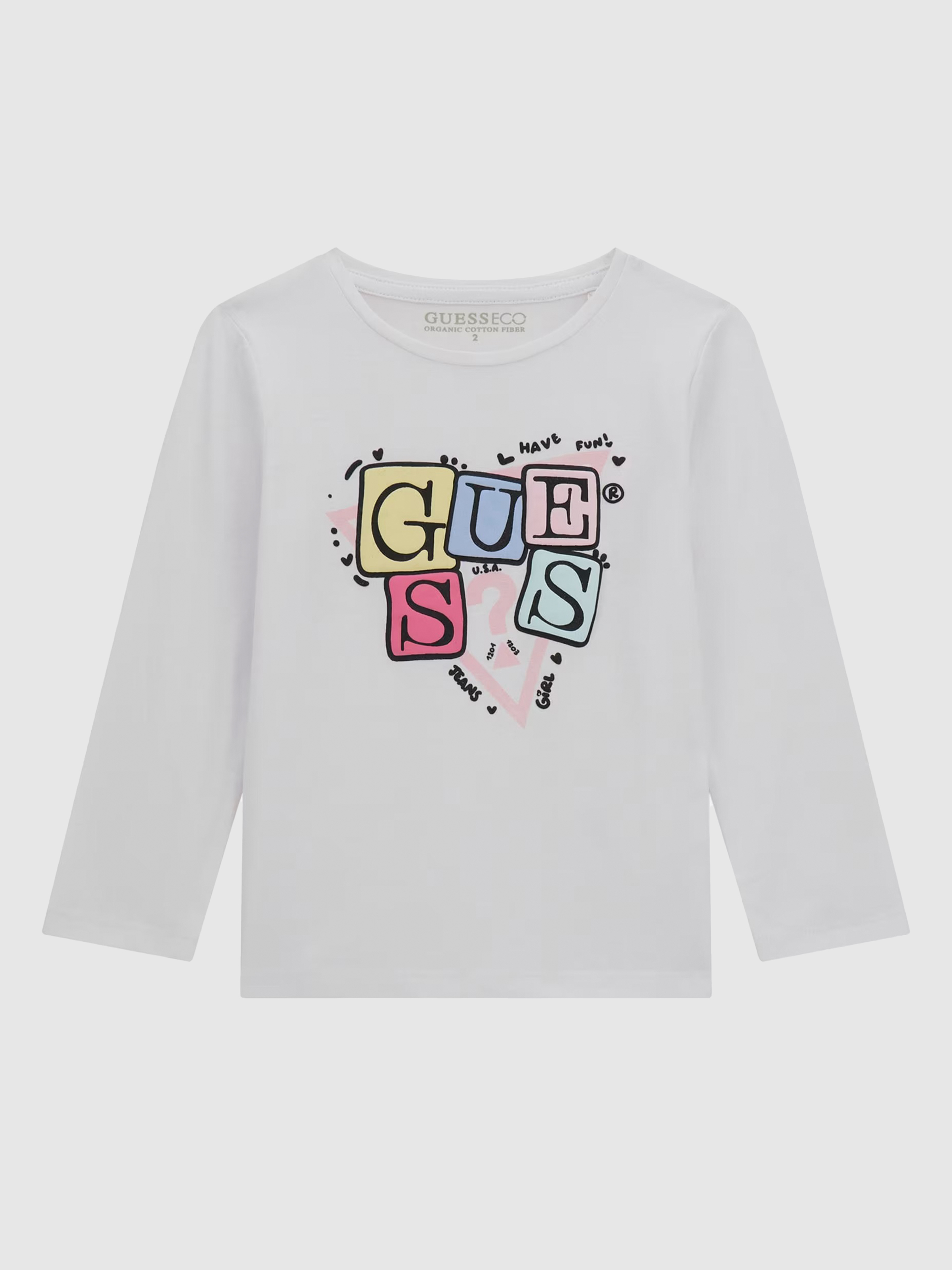 Sueter Niña Blanco Guess