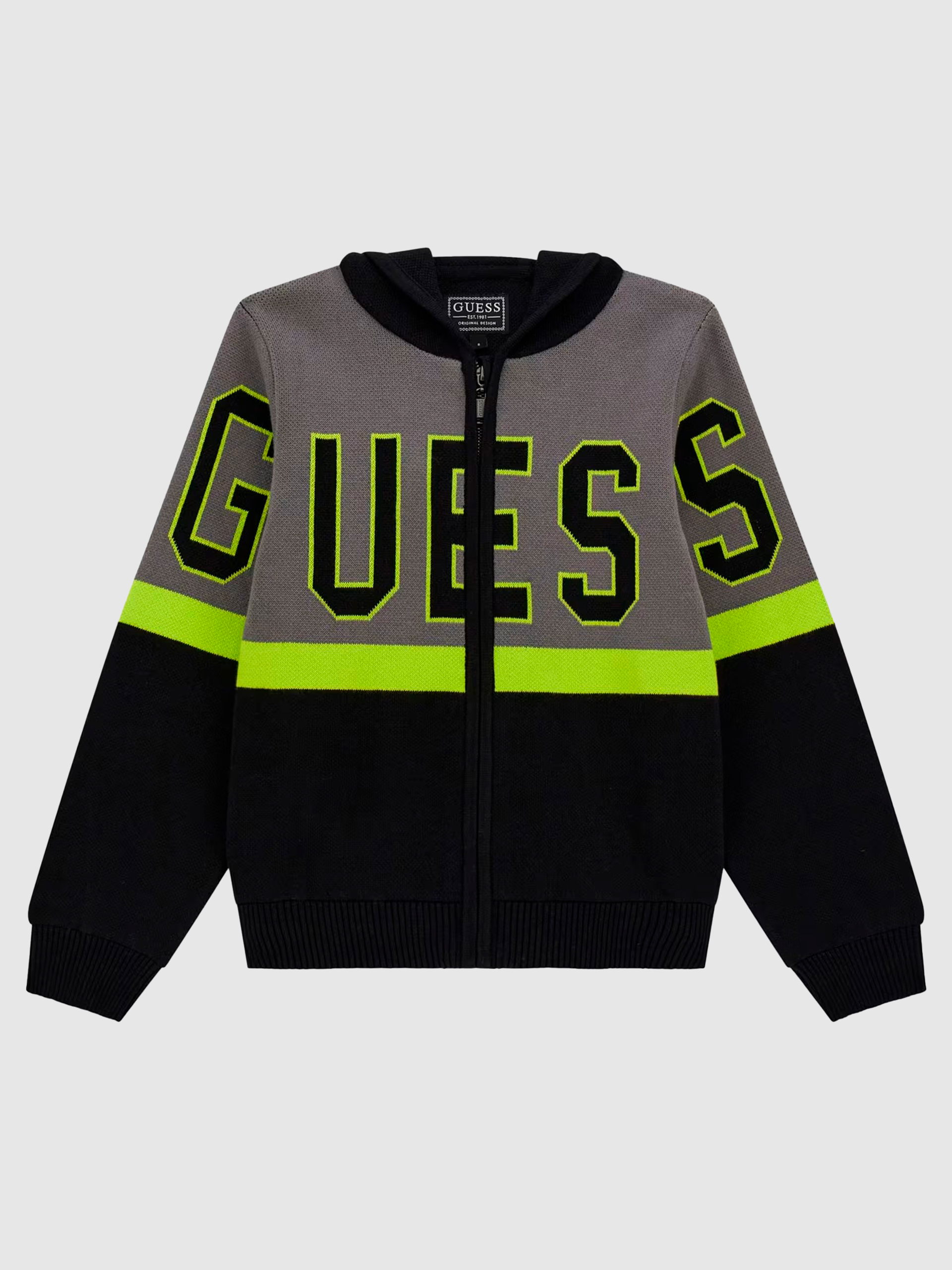 Camisola/sweater Menino Hooded Ls Sweater W/zip Guess Kids