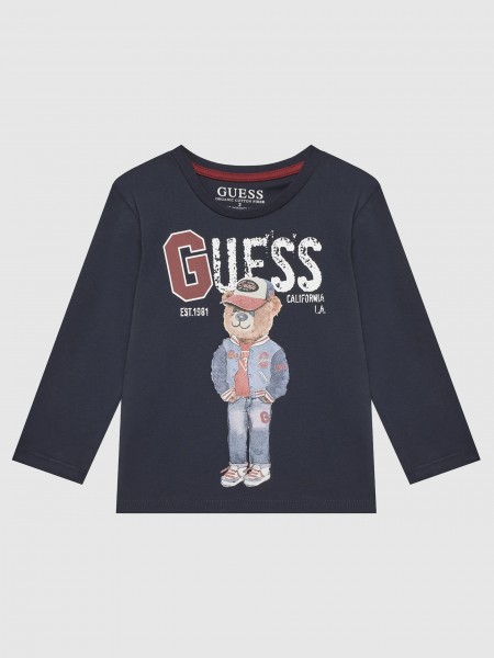 Pullover Boy Navy Blue Guess