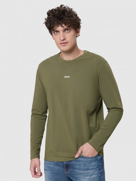Sueter Hombre Verde Boss Orange