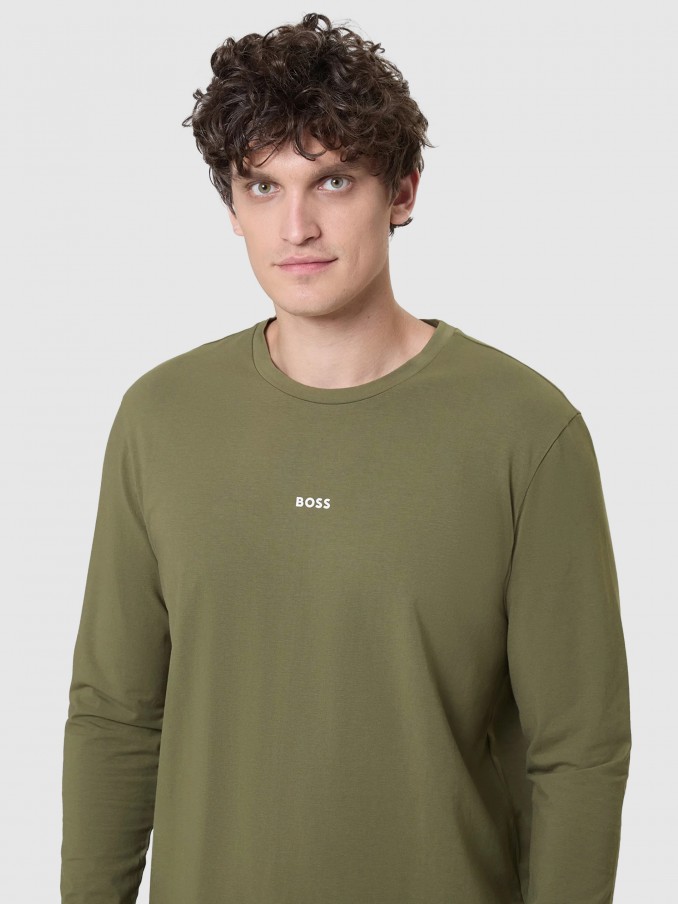 Sueter Hombre Verde Boss Orange