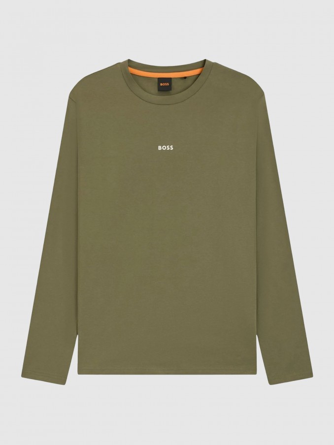 Sueter Hombre Verde Boss Orange