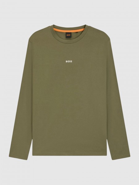 Sueter Hombre Verde Boss Orange