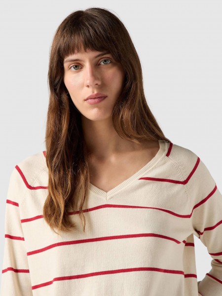 Pullover Woman Red Stripe Levis