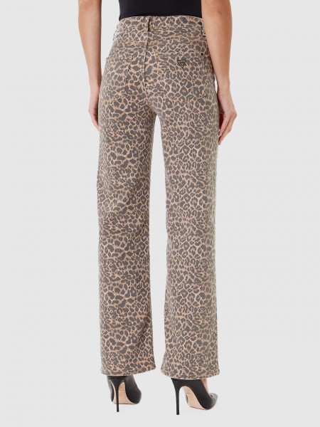 Pants Woman Animal Print Guess