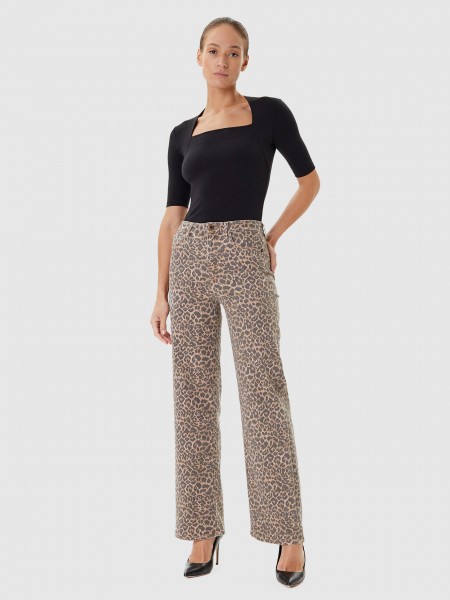 Pants Woman Animal Print Guess