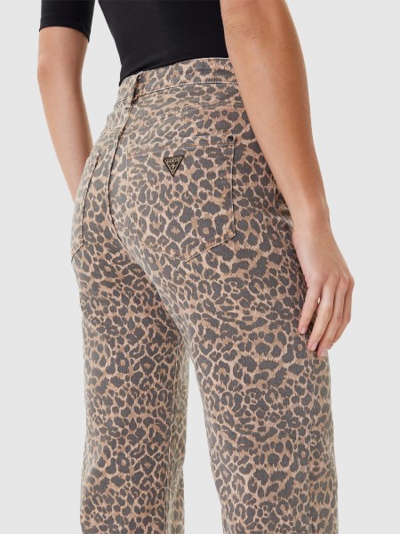Pants Woman Animal Print Guess