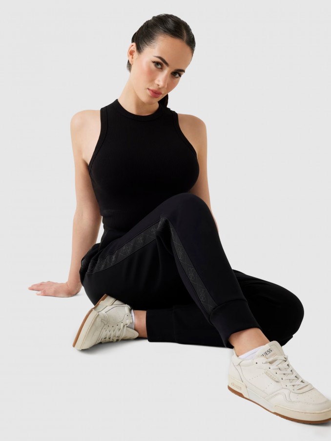 Pantalones Mujer Negro Guess