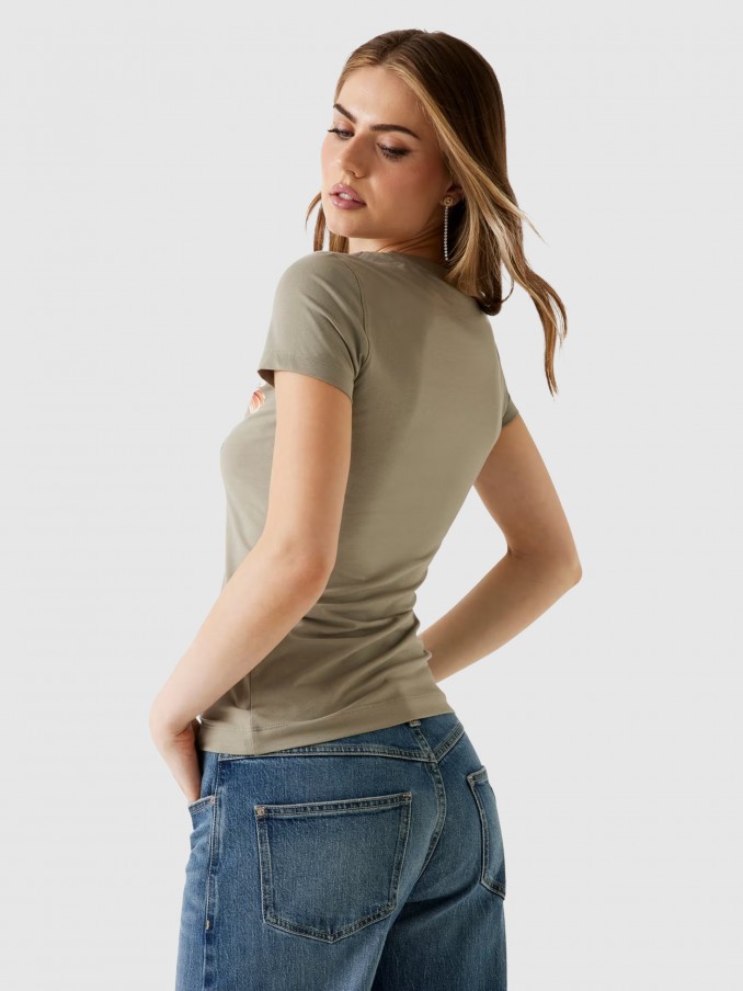 T-Shirt Woman Brown Guess