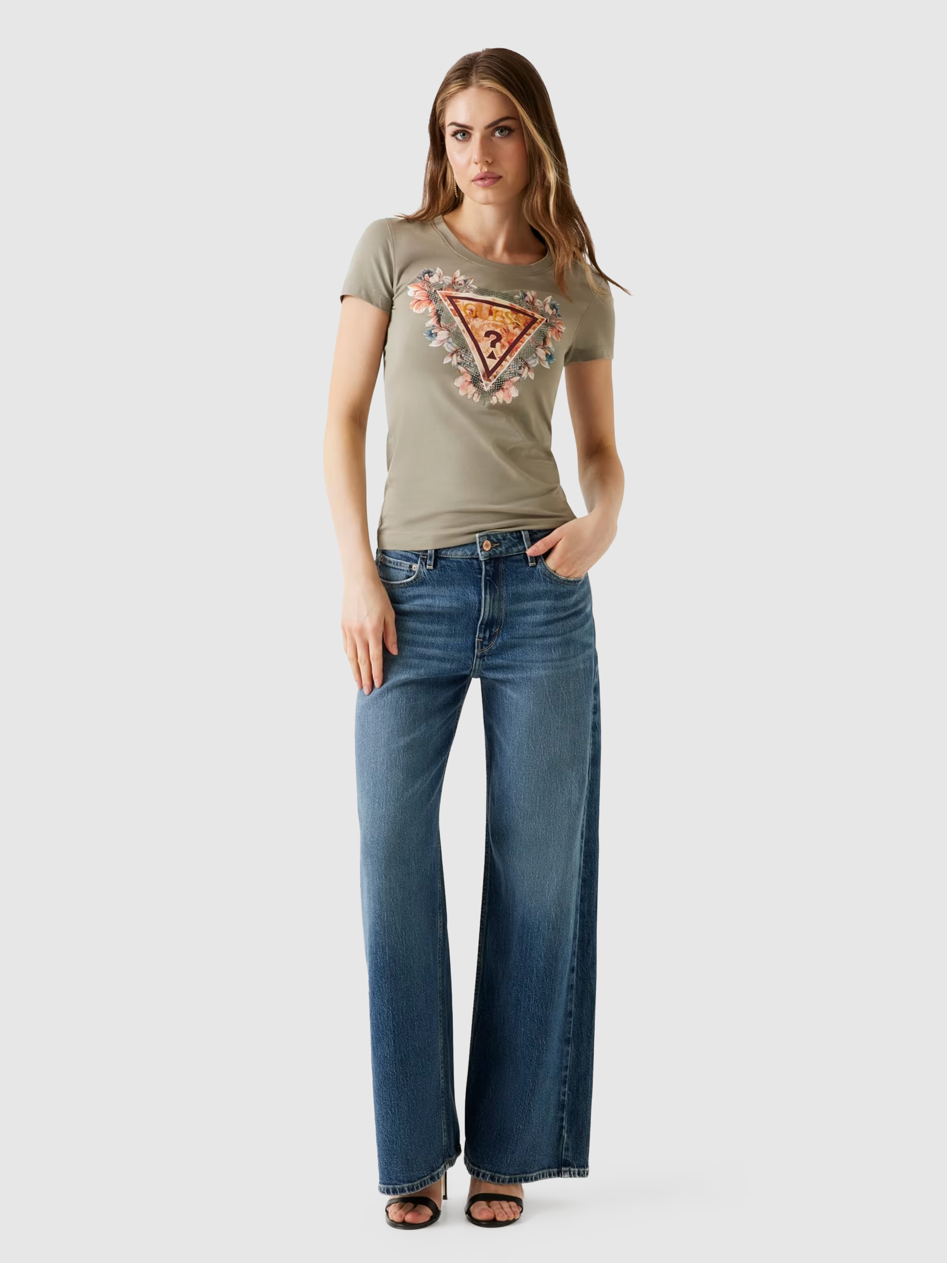T-Shirt Woman Brown Guess