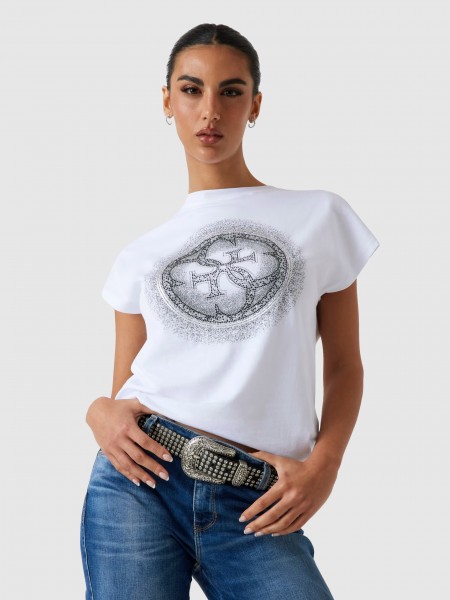 T-Shirt Woman White Guess