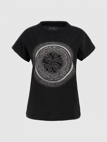 Camiseta Mujer Negro Guess