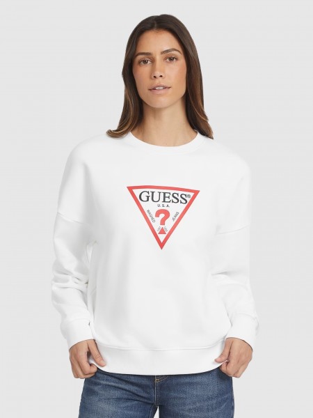 Jersey Mujer Blanco Guess Jeans