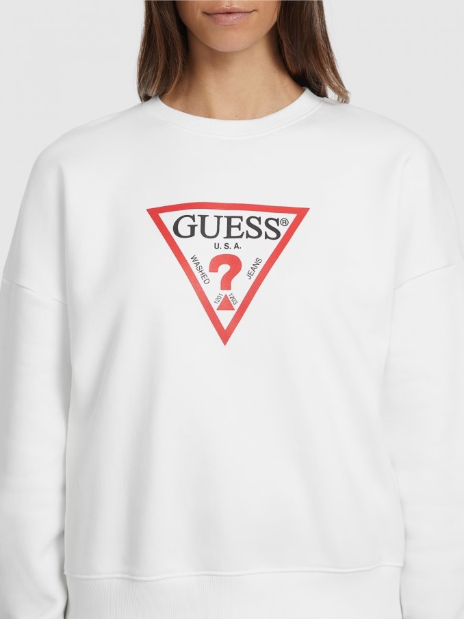 Jersey Mujer Blanco Guess Jeans