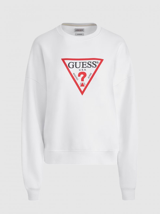 Jersey Mujer Blanco Guess Jeans