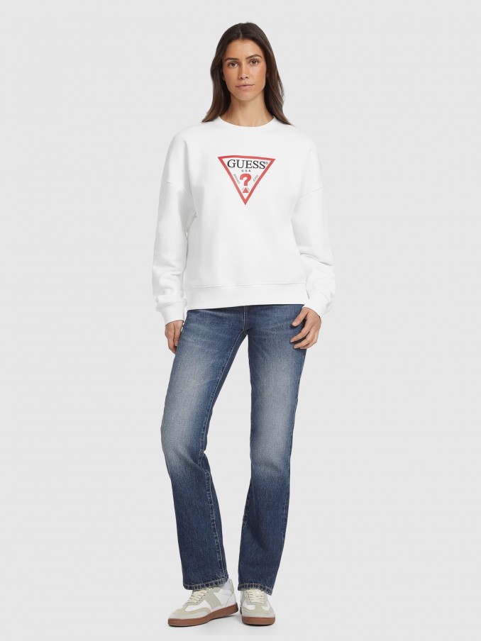 Jersey Mujer Blanco Guess Jeans