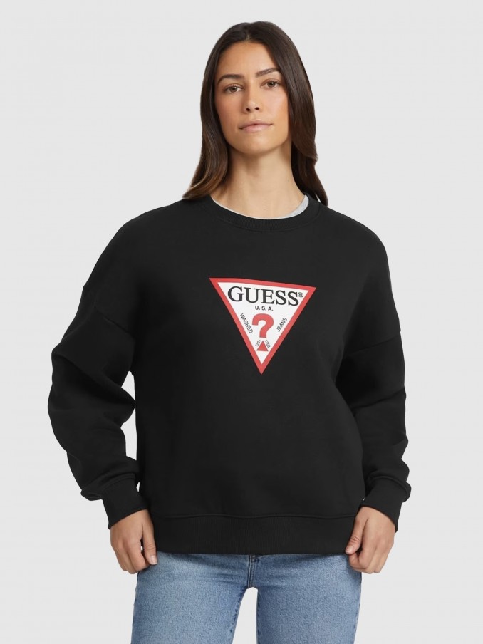 Jersey Mujer Negro Guess Jeans