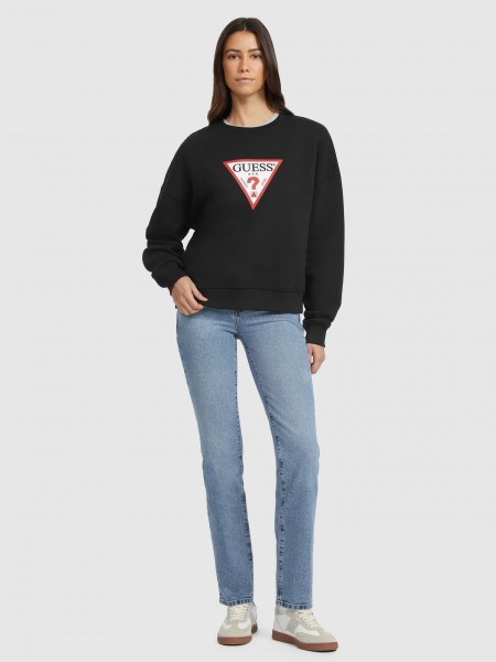 Jersey Mujer Negro Guess Jeans