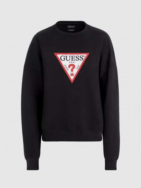 Jersey Mujer Negro Guess Jeans