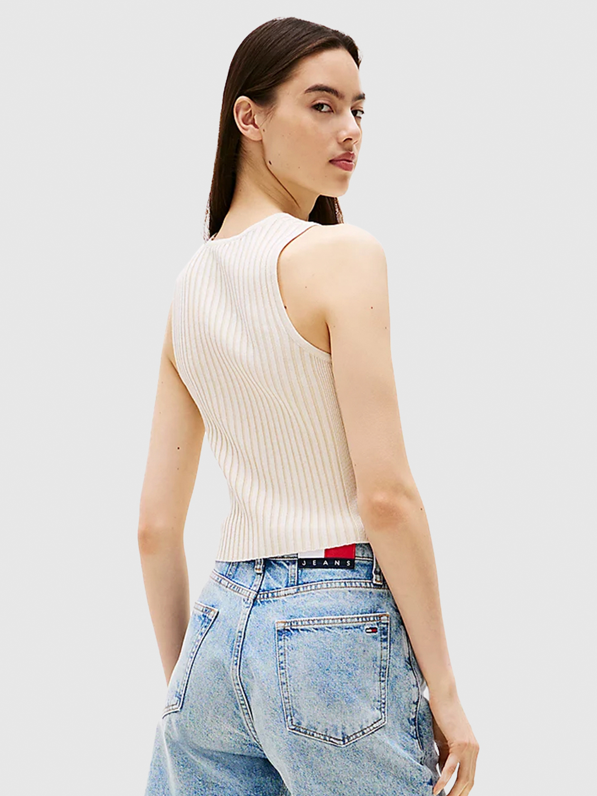 Blusa Mujer Beige Tommy Jeans