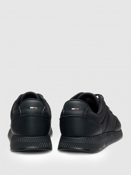 Sneakers Man Black Boss Orange
