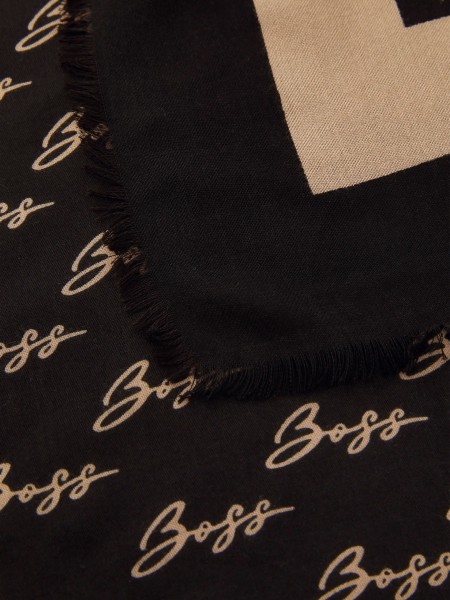 Scarves Woman Black Boss Orange