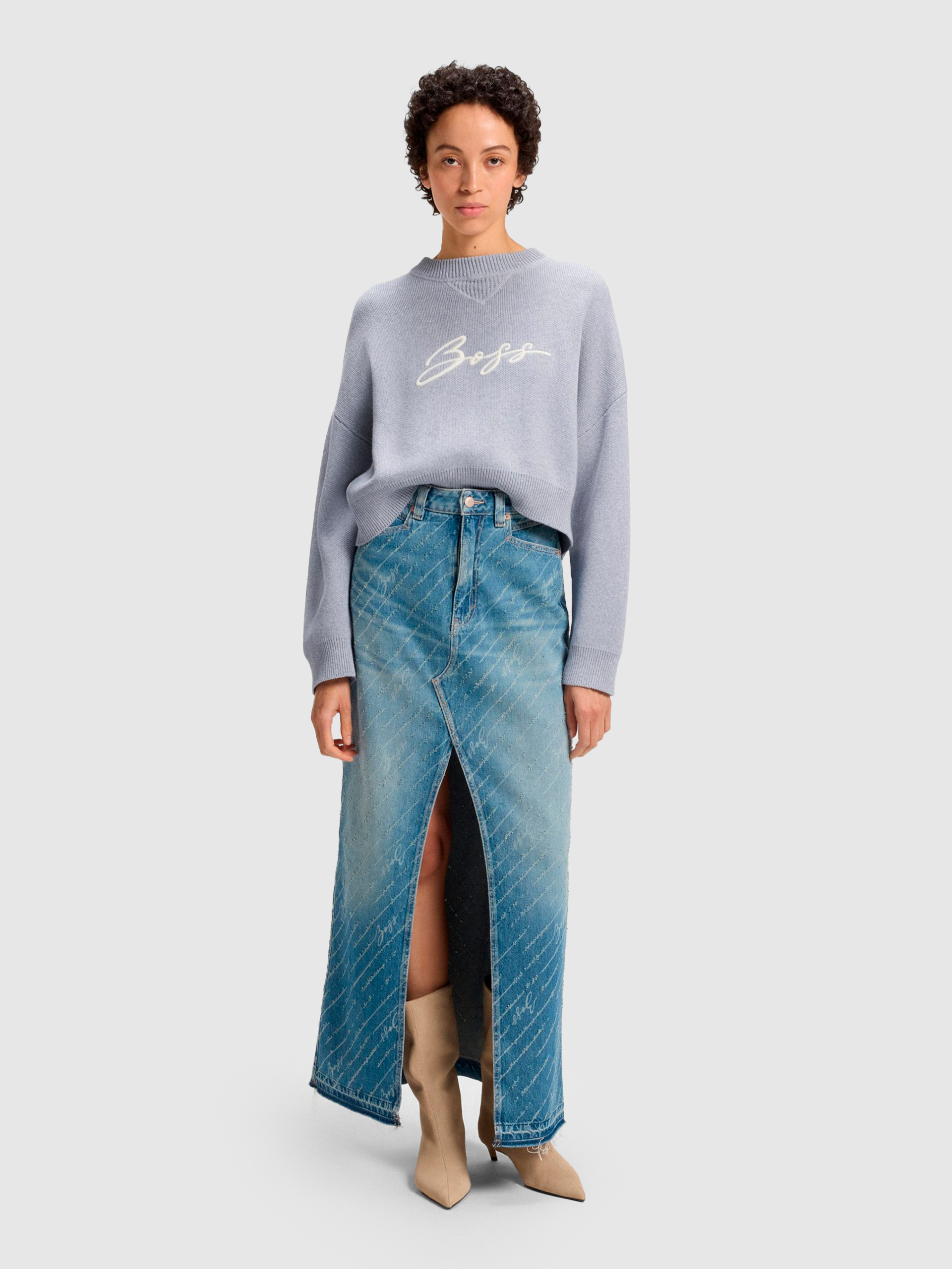 Jersey Mujer Gris Boss Orange