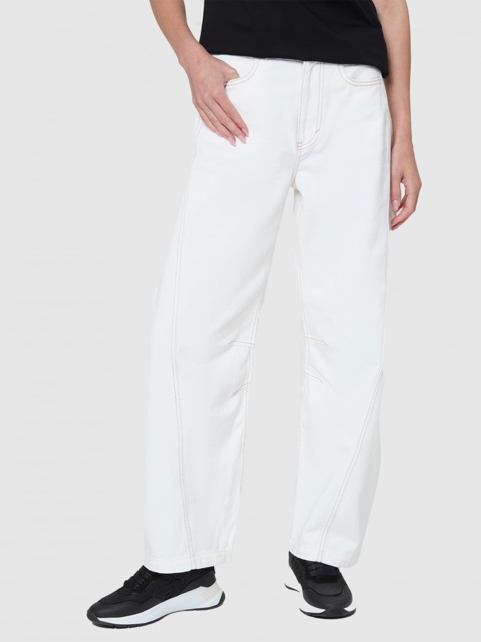 Pants Woman Cream Boss Orange