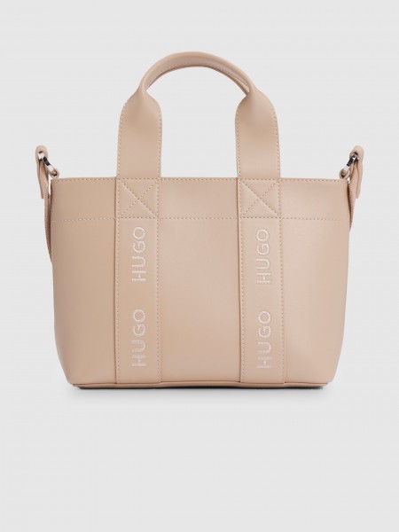 Tote Bags Woman Beige Hugo Boss