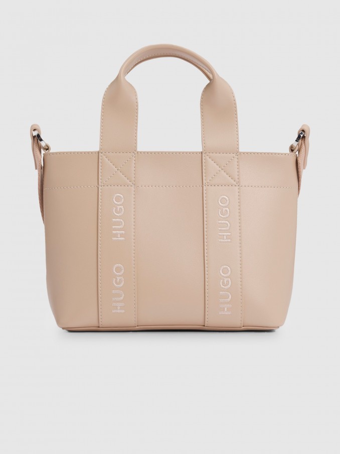 Tote Bags Woman Beige Hugo Boss