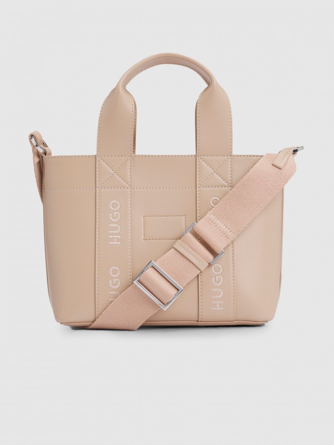 Tote Bags Woman Beige Hugo Boss