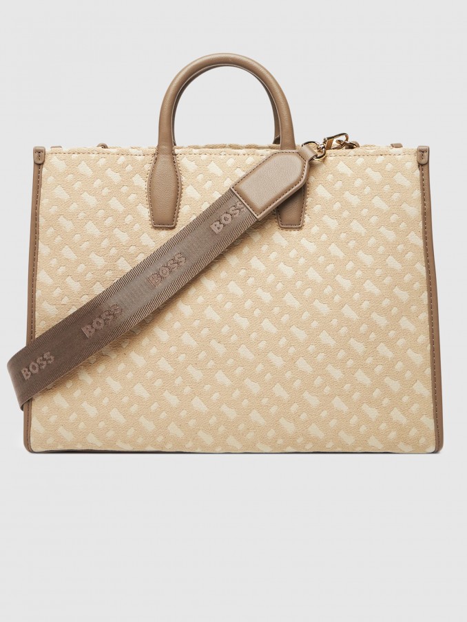 Bolsos de Mano Mujer Beige Boss Orange