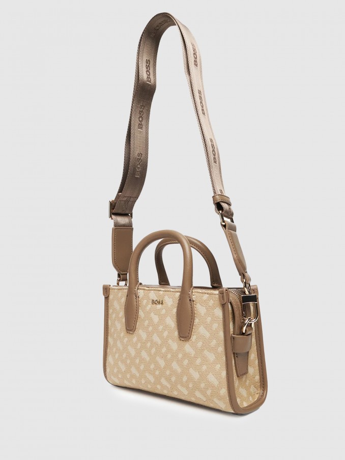 Tote Bags Woman Beige Boss Orange