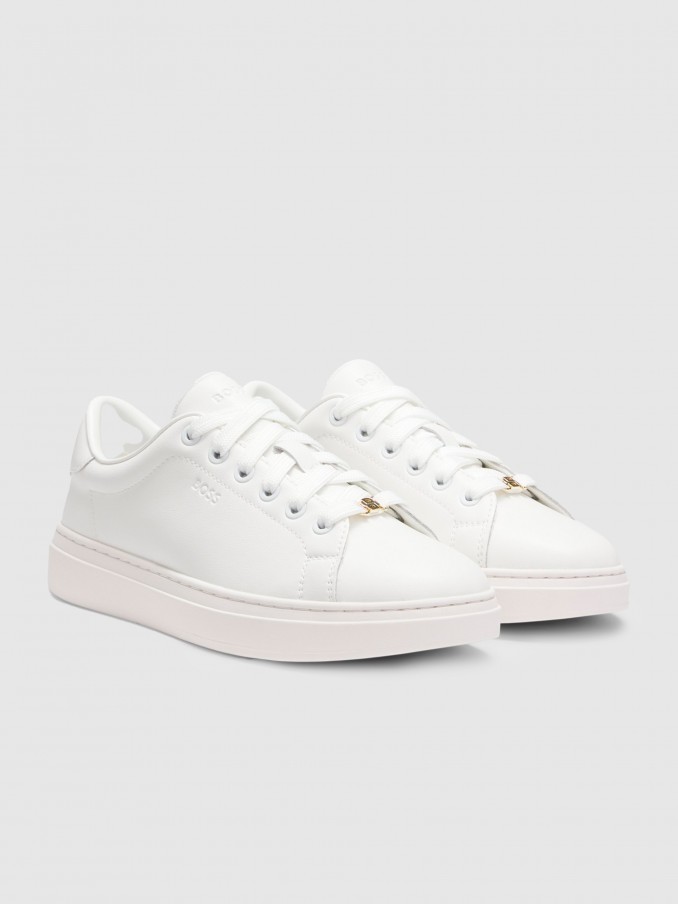 Sneakers Woman White Boss Orange