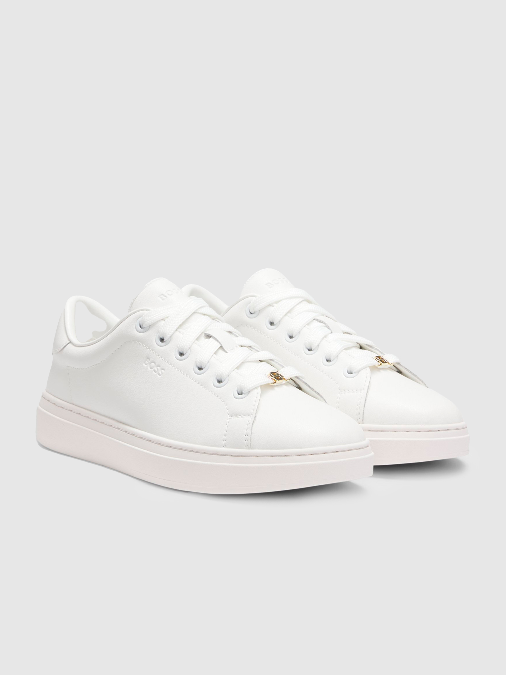 Sneakers Woman White Boss Orange