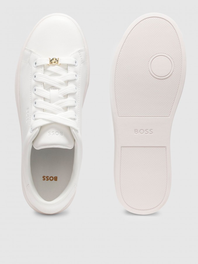 Sneakers Woman White Boss Orange