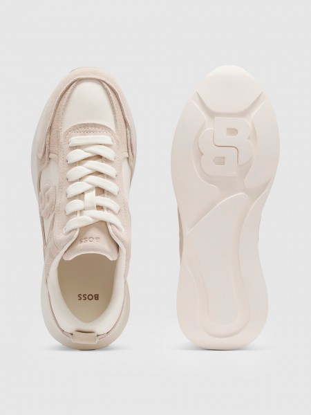 Sneakers Woman Beige Boss Orange