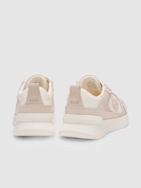 Sneakers Woman Beige Boss Orange