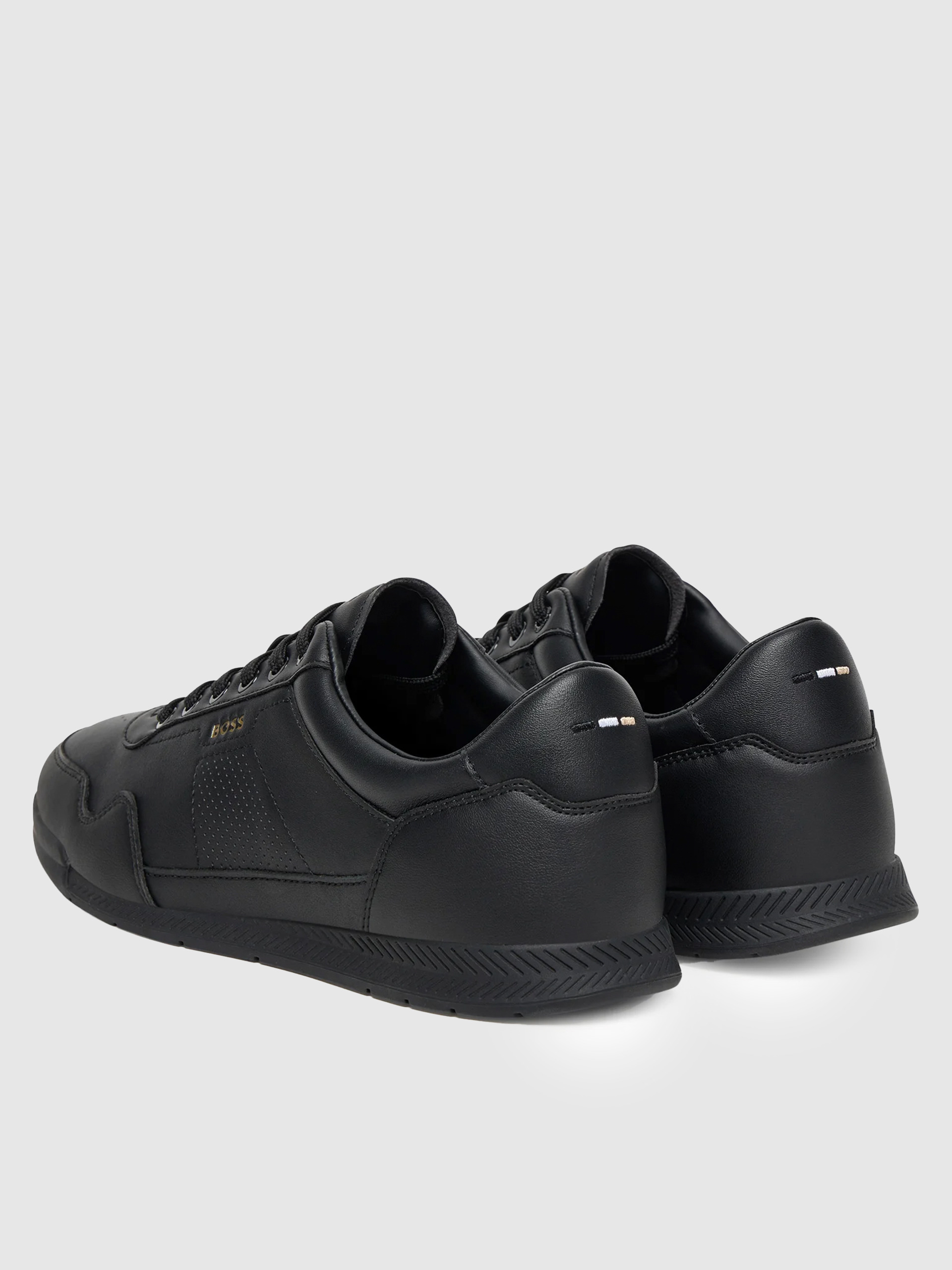 Shoes Man Black Boss Orange