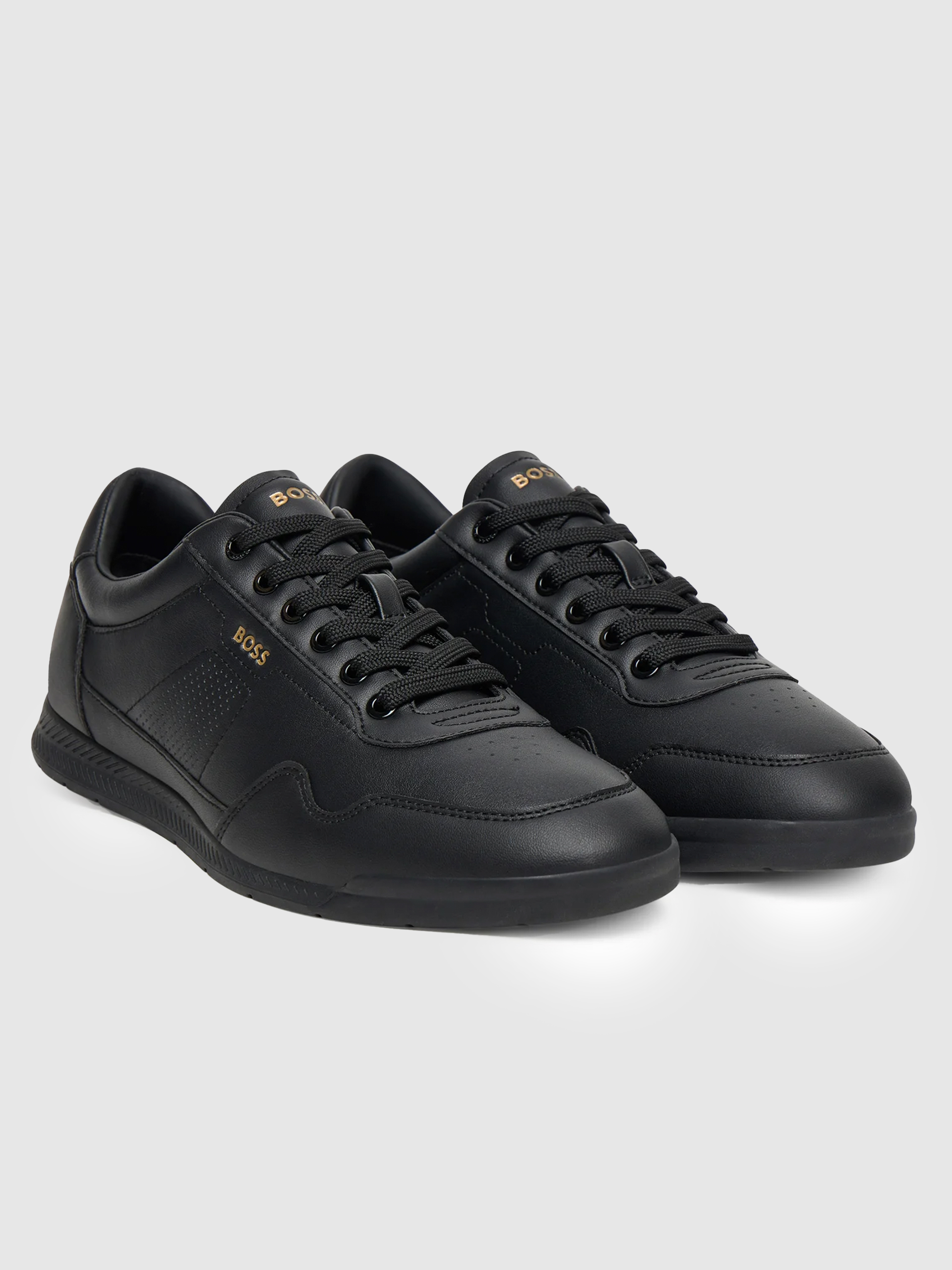 Shoes Man Black Boss Orange