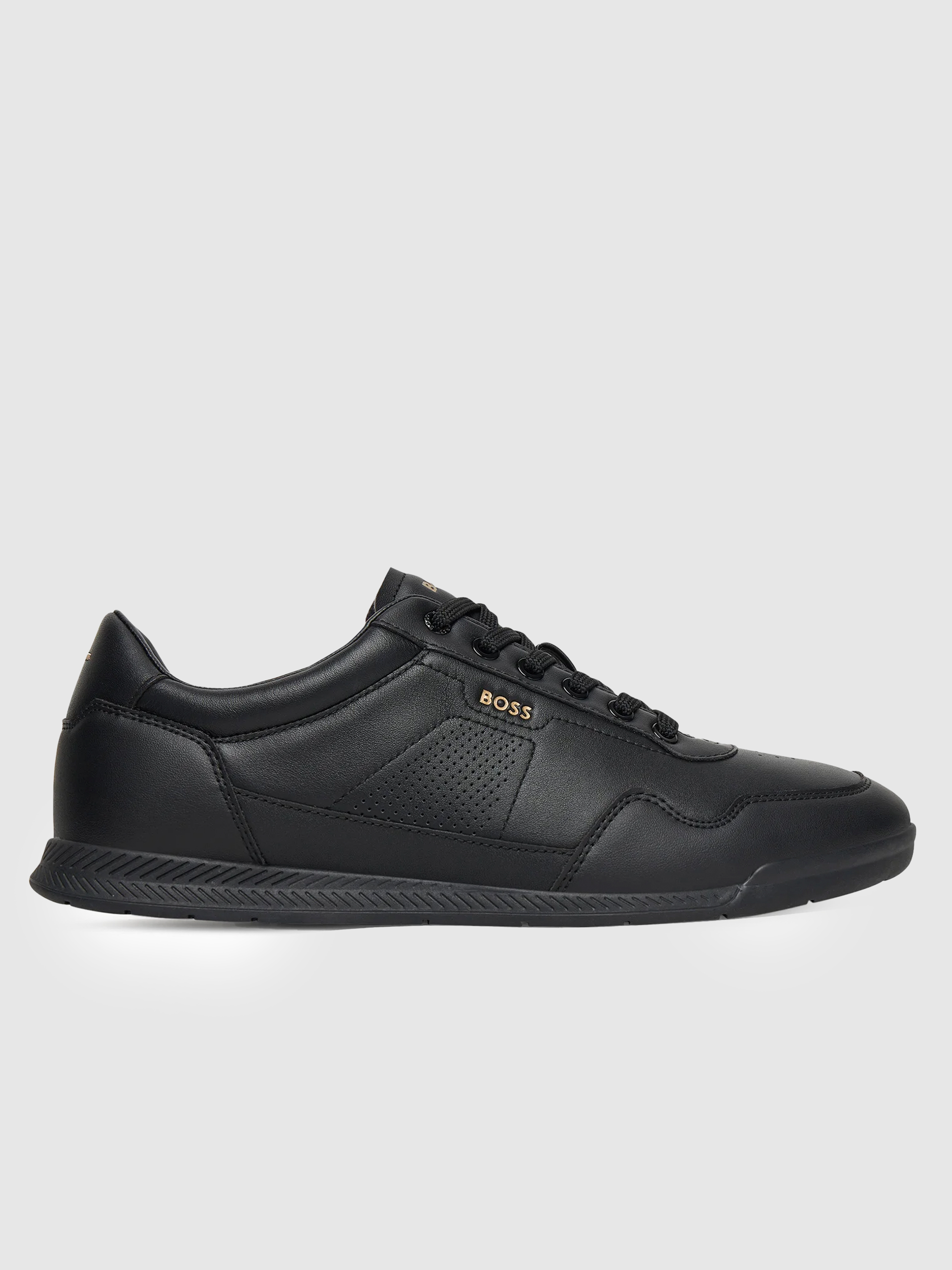 Shoes Man Black Boss Orange