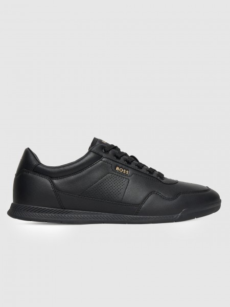 Shoes Man Black Boss Orange