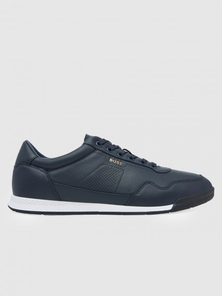 Sneakers Man Navy Blue Boss Orange