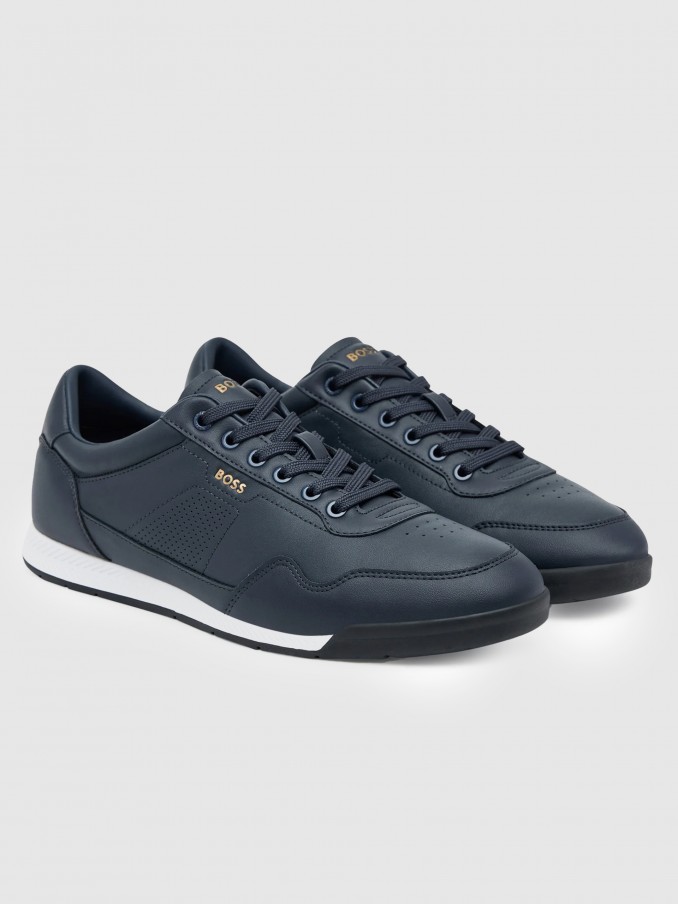 Tenis Hombre Azul Marino Boss Orange