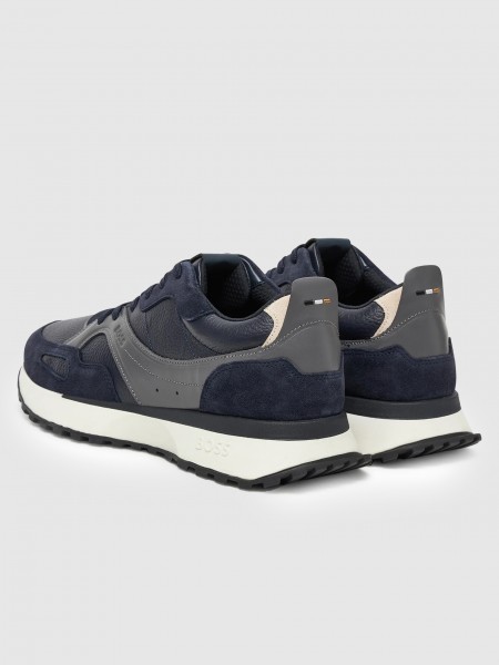 Sneakers Man Navy Blue Boss Orange