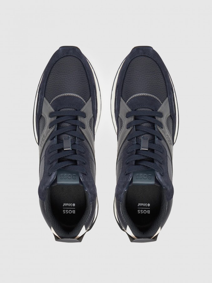 Tenis Hombre Azul Marino Boss Orange