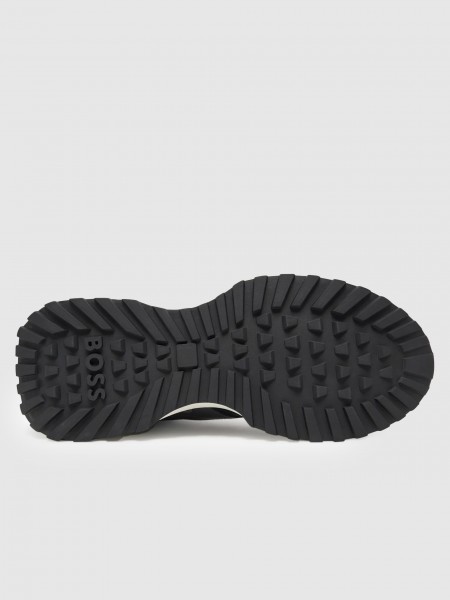 Sneakers Man Navy Blue Boss Orange